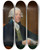 Triptych art skateboard deck of Gilbert Stuart Portrait Of The Right Honorable William Brownlow_2 by Gilbert Stuart (1755-1828)