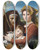 Triptych art skateboard deck of Franoisjoseph Navez Roman Shepherd Family In The Campagna by Francois Joseph Navez (1787-1869)