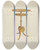 Triptych art skateboard deck of Angelo Bulone Zoar Bed Side Stand by Angelo Bulone