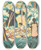 Triptych art skateboard deck of Clifford Webb A Jungle Picnic Pl12 by Clifford Webb (1894-1972)