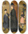 Triptych art skateboard deck of Johann Baptist Reiter Window Shopping On Schleifmhlgasse At The Corner With Wienstrasse Today Rechte Wienzeile by Johann Baptist Reiter (1813-1890)