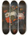 Triptych art skateboard deck of Abraham Mignon A Festoon Of Flowers And Fruit Including A Pink Rose A Poppy A Snowball Gooseberries And Fraises De Bois Along With A Variety Of Insects by Abraham Mignon (1640-1679)