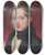 Triptych art skateboard deck of Wenzel Kraus Brustbild Eines Jungen Herrn by Wenzel Kraus