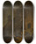 Triptych art skateboard deck of Adriaen Van Ostade Slaughtering A Pig By Torchlight by Adriaen Van Ostade (1610-1684)