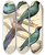 Triptych art skateboard deck of W A Blakston Glossy Starlings Malabar Mynah by W A Blakston (19-)