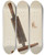 Triptych art skateboard deck of Oscar Bluhme Curriers Shaving Knife by Oscar Bluhme
