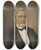 Triptych art skateboard deck of L Wieser James M Edmunds by L Wieser (1881)