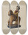 Triptych art skateboard deck of Mina Lowry Horse And Rider by Mina Lowry (1894-1942)