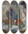 Triptych art skateboard deck of Paul Gauguin Still Life With Profile Of Laval by Paul Gauguin (1848-1903)