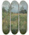 Triptych art skateboard deck of Gerhard Munthe The Apple Tree by Gerhard Munthe (1849-1929)