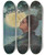 Triptych art skateboard deck of Charles Allan Gilbert The Girl In The Moon by Charles Allan Gilbert (1873-1929)