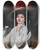 Triptych art skateboard deck of Joaqun Sorolla Retrato De Una Joven En Un Sombrero Cree Que Raquel Meller by Joaquin Sorolla (1863-1923)