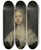 Triptych art skateboard deck of Dirck Dircksz Van Santvoort Portrait Of A Young Lady by Dirck Dircksz Van Santvoort (1610-1680)