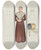 Triptych art skateboard deck of William Paul Childers Shaker Costume by William Paul Childers