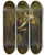 Triptych art skateboard deck of Jan Steen Inn With Guest And Serving Maid by Jan Steen (1626-1679)