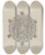 Triptych art skateboard deck of Charles Moss Trivet by Charles Moss