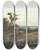 Triptych art skateboard deck of John Varley Two Donkeys In A Landscape by John Varley (1778-1842)