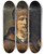 Triptych art skateboard deck of Frank Buchser Bust Of A Capuchin Representing The Photographer Oberli Of Solothurn In A Cowl by Frank Buchser (1828-1890)