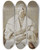 Triptych art skateboard deck of Isaac Grnewald Sigrid Hjertn by Isaac Grunewald (1889-1946)