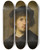 Triptych art skateboard deck of Rembrandt Van Rijn Selfportrait_7 by Rembrandt Van Rijn (1606-1669)