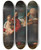 Triptych art skateboard deck of Bartolomeo Schedoni The Rest On The Flight Into Egypt by Bartolomeo Schedoni (1578-1615)