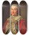 Triptych art skateboard deck of Alexander Roslin Carl Fredrik Scheffer 17151786 Count And Councillor Of State by Alexander Roslin (1718-1793)