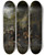Triptych art skateboard deck of Cornelis Dusart Country Inn With Hurdygurdy Player by Cornelis Dusart (1660-1704)