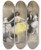 Triptych art skateboard deck of Henri Gervex Ballerinas by Henri Gervex (1852-1929)