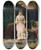 Triptych art skateboard deck of Gunnar Berndtson Yes No Pause In The Studio by Gunnar Berndtson (1854-1895)