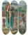 Triptych art skateboard deck of Henri Lebasque On The Balcony by Henri Lebasque (1865-1937)