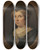 Triptych art skateboard deck of Jan Verkolje Portrait Of Margaretha Verkolje Wife Of Reinier Couturier by Jan Verkolje (1650-1693)