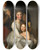 Triptych art skateboard deck of Johann Friedrich August Tischbein Portrait Of The Artist And His Family by Johann Friedrich August Tischbein (1750-1812)