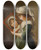 Triptych art skateboard deck of Elisabeth Louise Vige Le Brun Julie Le Brun Looking In A Mirror by Elisabeth Louise Vigee Le Brun (1755-1842)