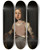 Triptych art skateboard deck of Thodule Ribot La Jeune Fille Au Chien by Theodule Ribot (1823-1891)