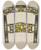 Triptych art skateboard deck of Lawrence Flynn Hitchcock Chair Back_1 by Lawrence Flynn (1900-1973)