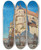 Triptych art skateboard deck of Alfred Sisley Leglise De Moret Le Soir by Alfred Sisley (1840-1899)