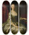 Triptych art skateboard deck of Allan Ramsay Portrait Of A Lady Threequarter Length Seated At A Harpsichord Holding A Sheet Of Music by Allan Ramsay (1713-1784)