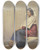 Triptych art skateboard deck of Johann Heinrich Hasselhorst Studie Einer Jungen Sitzenden Italienerin by Johann Heinrich Hasselhorst (1825-1904)