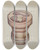 Triptych art skateboard deck of George Seideneck Baptismal Font by George Seideneck