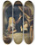 Triptych art skateboard deck of Domenicus Van Tol Children With A Mousetrap by Domenicus Van Tol (1635-1676)