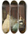 Triptych art skateboard deck of Niklas Lafrensen Queen Kristina Of Sweden Visiting Professor Saumaise by Niklas Lafrensen (1737-1807)