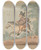 Triptych art skateboard deck of Henry William Bunbury How To Ride Without A Bridle_2 by Henry William Bunbury (1750-1811)