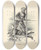 Triptych art skateboard deck of Sir John Tenniel Brothers In Arms by Sir John Tenniel (1820-1914)