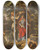 Triptych art skateboard deck of Julius Erdmann August Naue Crowning Of A Knightcouple by Julius Erdmann August Naue (1833-1907)