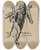 Triptych art skateboard deck of Jn Novk Old Man Carrying A Cross by Jan Novak (1921-1944)