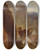 Triptych art skateboard deck of Thomas Sully Visit To The Wreck by Thomas Sully (1783-1872)