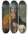 Triptych art skateboard deck of Franoisjoseph Navez Hagar In The Wilderness by Francois Joseph Navez (1787-1869)