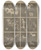 Triptych art skateboard deck of Lala Eve Rivol Petroglyph_14 by Lala Eve Rivol