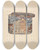 Triptych art skateboard deck of Samuel O Klein Bandbox by Samuel O Klein