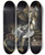 Triptych art skateboard deck of Willem Van Aelst A Partridge A Pheasant A Hunting Bag And Traps On A Partially Draped Ledge Songbirds A Hunting Horn And Hawking Hoods Hanging Above by Willem van Aelst (1627-1683)